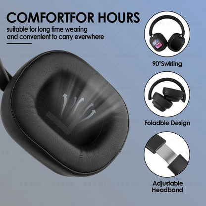 Siindoo JH-ANC930Plus Active Noise Cancelling Headphones, Hybrid Wireless Headphone With Multi Magnetic Touch Control LED Screen RELUX.STORE