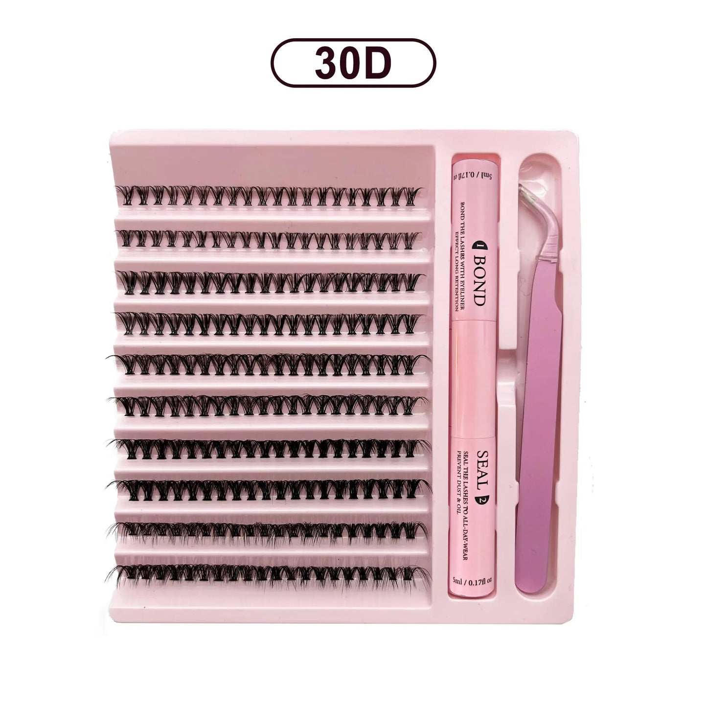 DIY Lashes Extension Kit Lash Bond and Seal Remover Eyelashes 200 PCS Clusters Makeup Tools for Gluing Lashes Gluing Glue RELUX.STORE