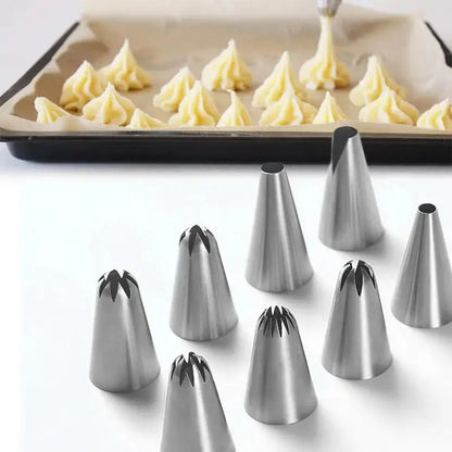 Multifunctional Cake Decorating Tools Silicone Pastry Bag Stainless Steel Cake Mouth Reusable Silicone Bag Tools Pastry Nozzle