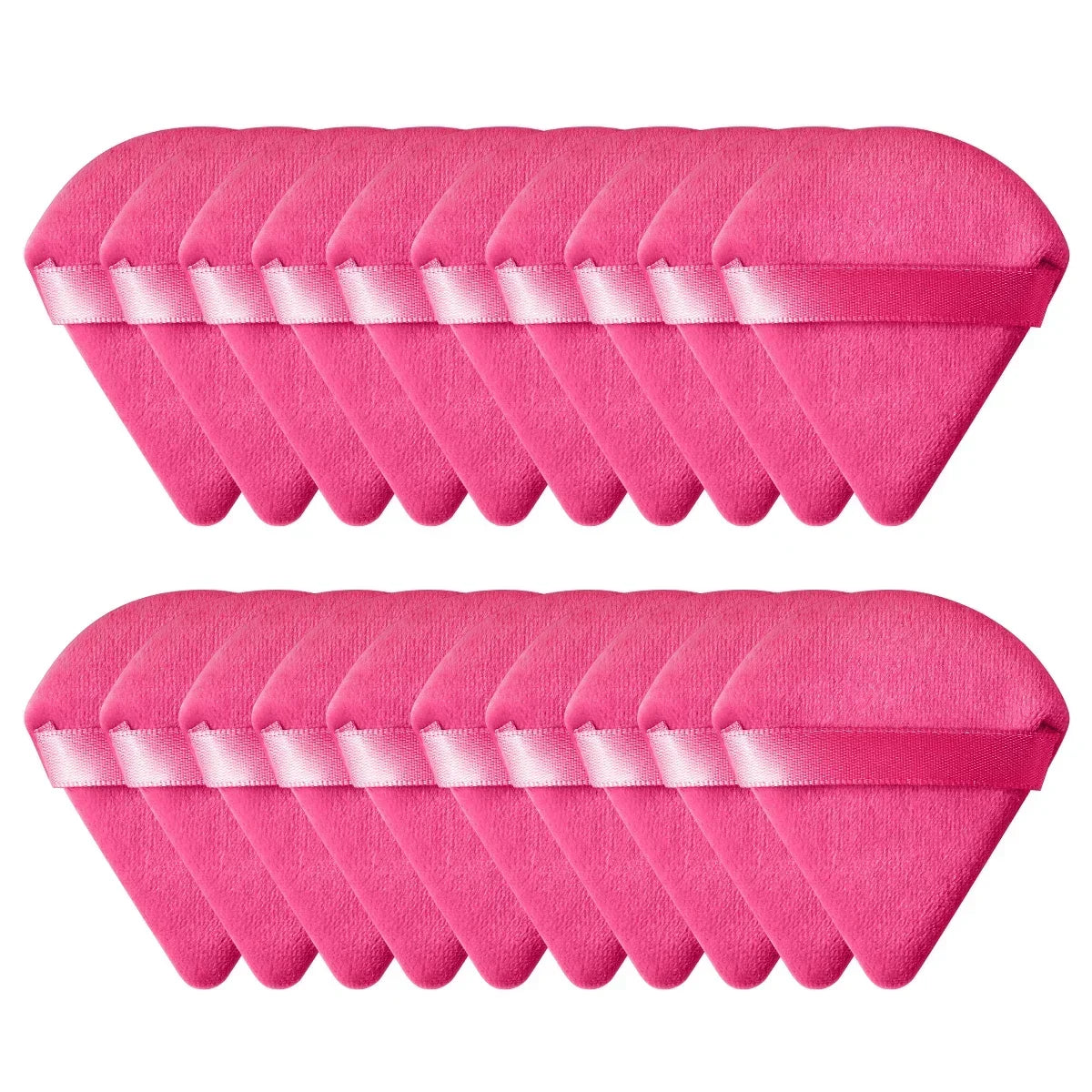 10/20Pcs Triangle Velvet Powder Puff Pizza Flours Mini Face Makeup Sponge Cosmetics Washable Lightweight Makeup Tool RELUX.STORE