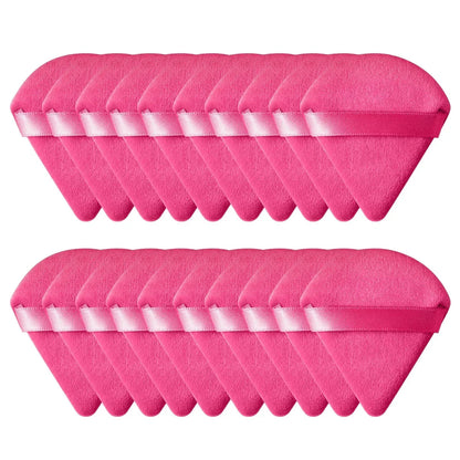 10/20Pcs Triangle Velvet Powder Puff Pizza Flours Mini Face Makeup Sponge Cosmetics Washable Lightweight Makeup Tool RELUX.STORE