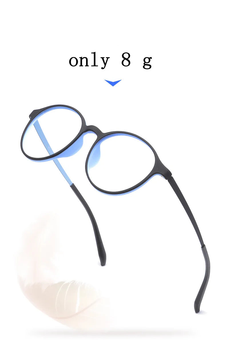 Ultralight Titanium Alloy TR90 Reading Glasses For Men And Women Retro Round Anti blue Light Presbyopia Glasses 0 +100 +150 +250 RELUX.STORE