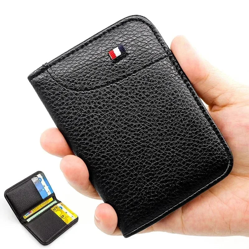Portable Super Slim Soft Wallet for Men PU Leather Mini ID Credit Card Wallet Purse Card Holders Wallet Thin Small Short Wallets RELUX.STORE