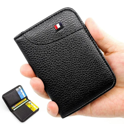Portable Super Slim Soft Wallet for Men PU Leather Mini ID Credit Card Wallet Purse Card Holders Wallet Thin Small Short Wallets RELUX.STORE