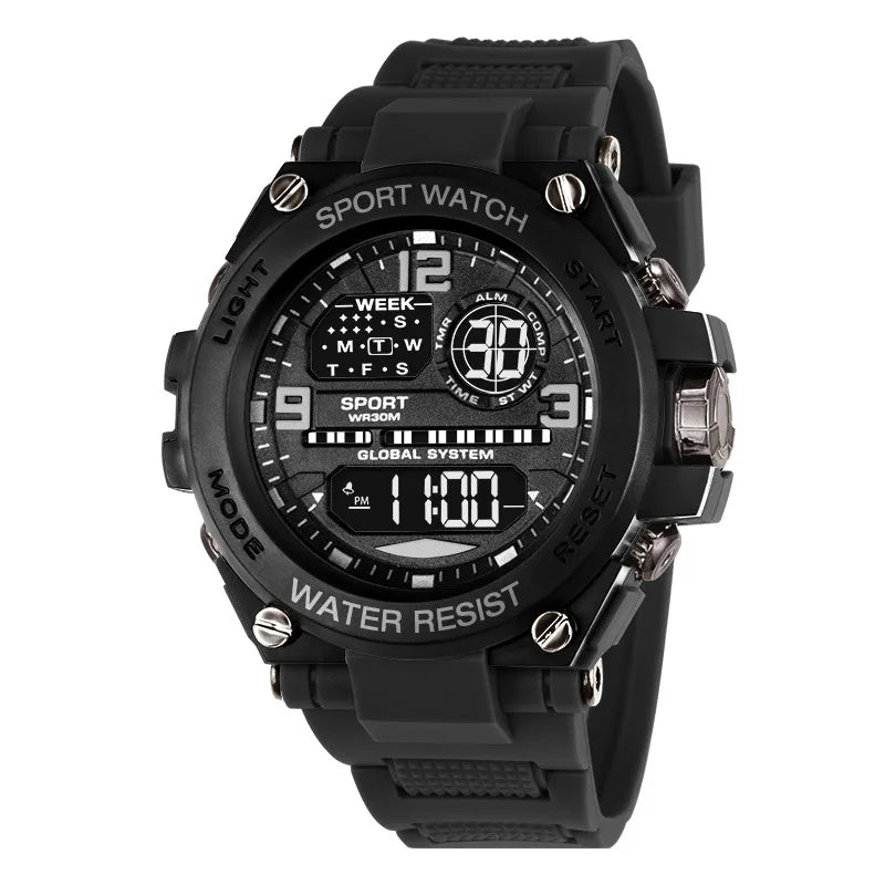 Multifunction Men's Sports Watch Waterproof Luminous Alarm Clock Outdoor Fitness Digital Watch Electronic Wristwatch for Man Kid