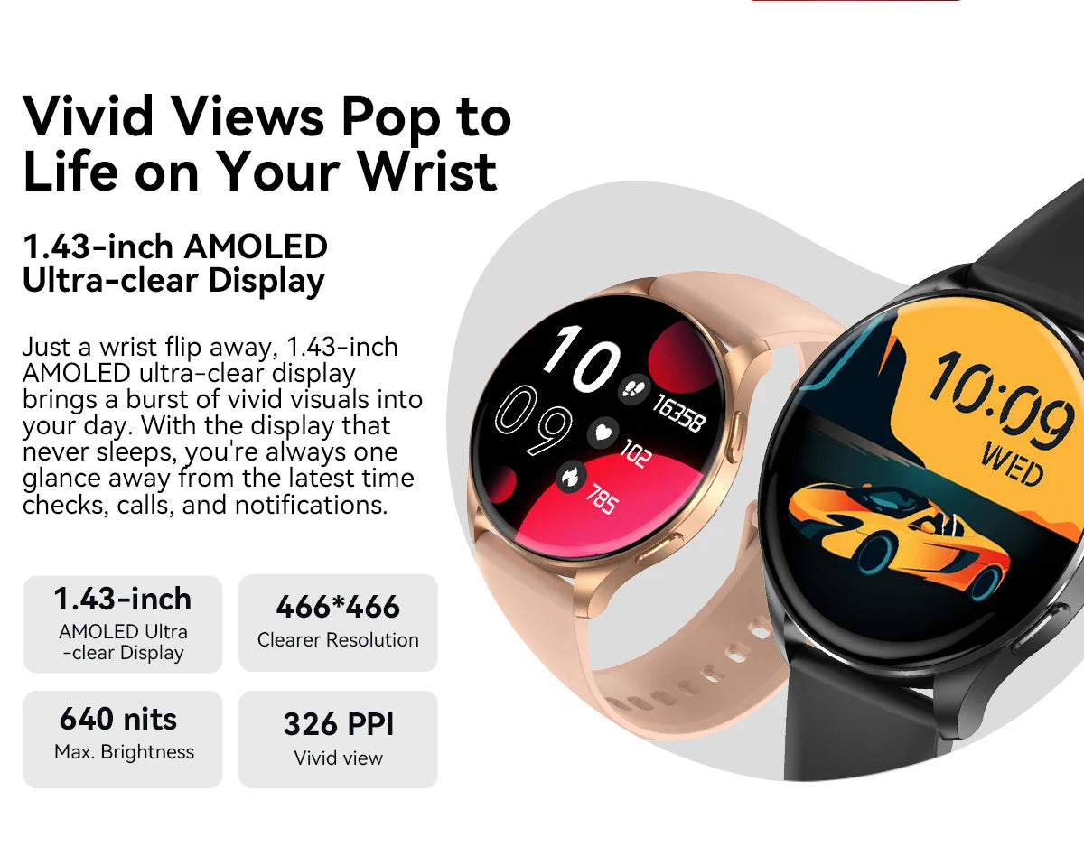 Blackview 2024 New Smartwatch X20 Watch AMOLED Display Hi-Fi Bluetooth Phone Calls Health and Fitness Tracking  for ISO Android