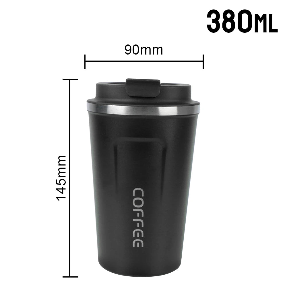 Thermo Cafe Coffee Mug Car Thermos Mug 380/510ML Leak_Proof Travel Thermo Cup for Tea Water Coffee Double Stainless Steel RELUX.STORE