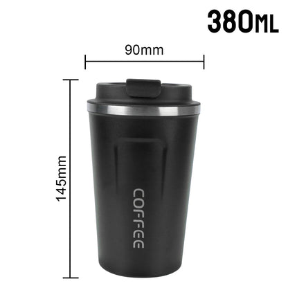 Thermo Cafe Coffee Mug Car Thermos Mug 380/510ML Leak_Proof Travel Thermo Cup for Tea Water Coffee Double Stainless Steel RELUX.STORE
