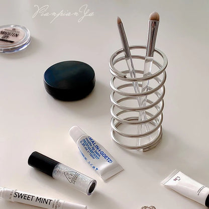 Stainless Steel Toothbrush Holder Bathroom Accessories Tool Toothpaste Makeup Brush Storage Rack Home Decoration Brush Holder