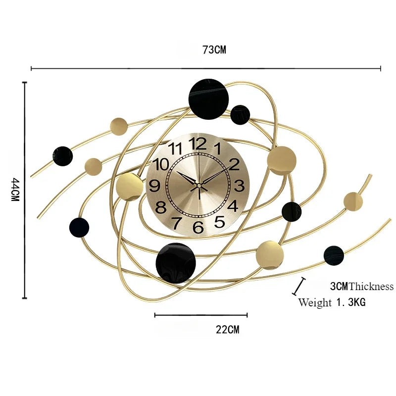 Wall Clock 6.6 Inches Luxury Living Room Modern Wall Clocks Aesthetic Elegant Stylish Kitchen Clock Big Size Decoration Home RELUX.STORE