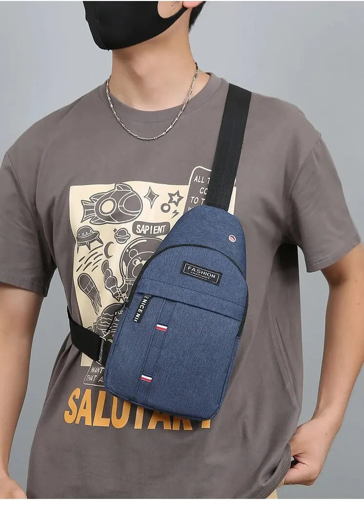 Fashionable and Trendy Lightweight Single Minimalist Shoulder Crossbody Bag for Men with Large Capacity for Leisure and Sports RELUX.STORE