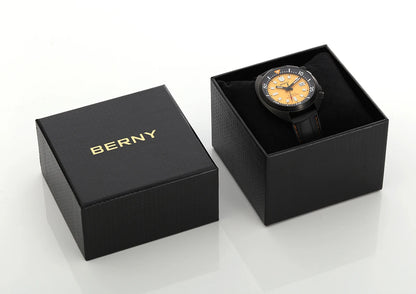 BERNY 20ATM Diver Watch For Men Mechanical Black Dial Original Design Top Automatic Sapphire Luxury Diving Luminous Men Watch