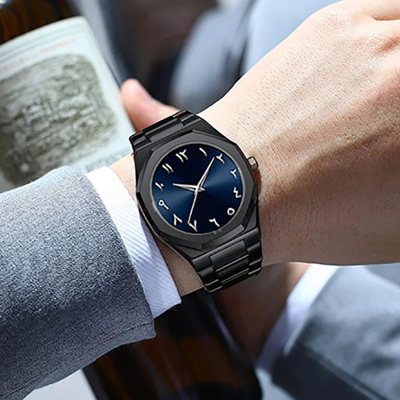 Stainless Steel Band Men Wrist Watches For Male Clock Top Brand Luxury Fashion Black Men Watches Quartz Wristwatches