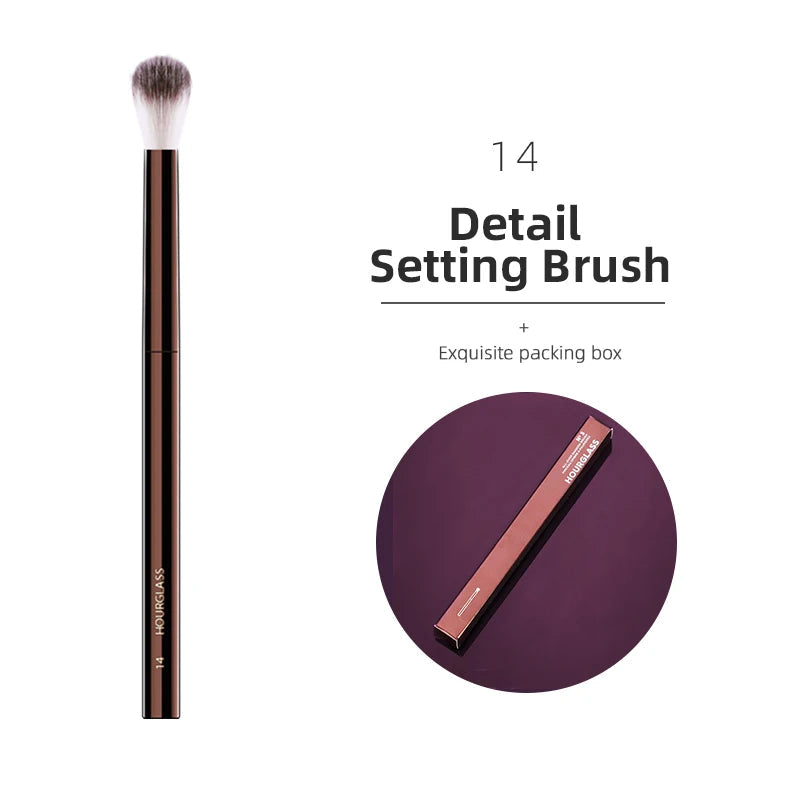 Hourglass Makeup Brush All Kinds Eyeshadow Foundation Concealer Powder Bronzer Blusher Eyeliner Retractable Professional Brushes RELUX.STORE