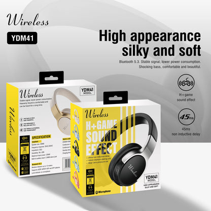 Bluetooth Wireless Over-Ear Headphones with 48H Playtime and with Microphone, HiFi Stereo Foldable Lightweight Headphones for de