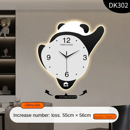Panda Glowing Swinging Wall Clock HOT SALES