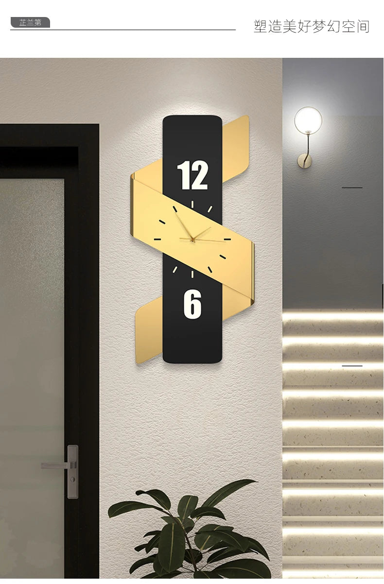 Luxury Digital Wall Clocks Living Room Art Mural Big Size Modern Wall Watch Minimalist Silent Horloge Murale Home Decoration RELUX.STORE
