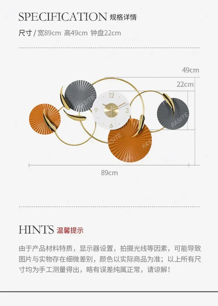 Minimalist Design Wall Clocks Creative Silent Fashion Wall Watch Aesthetic Large Art Mural Horloge Murale Home Decoration