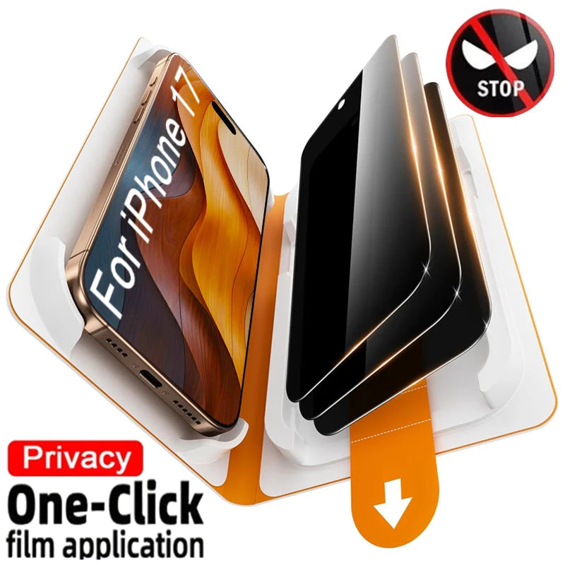 for IPhone 17 17 Pro 17Air 17ProMax Easy Instlltion 9H Hardness Anti-Spy Tempered Glass Dustproof Privacy Screen Protector 2025 RELUX.STORE