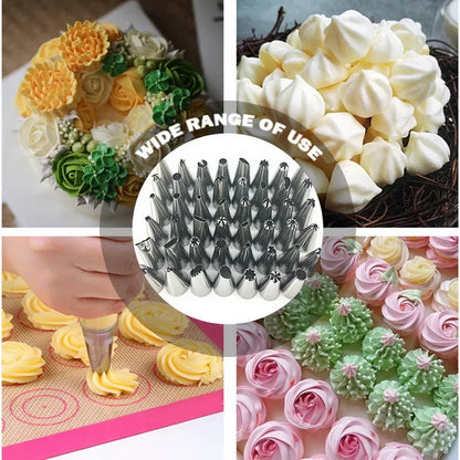 Multifunctional Cake Decorating Tools Silicone Pastry Bag Stainless Steel Cake Mouth Reusable Silicone Bag Tools Pastry Nozzle