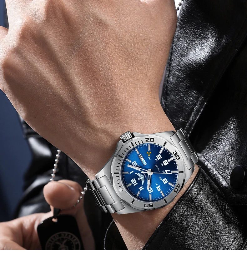 Yelang V1019 Brand 44MM Men Watch NH36 100M PROFESSIONAL WATERPROOF Deep Diving Mechanical Automatic Watch Sapphire Lens Reloj