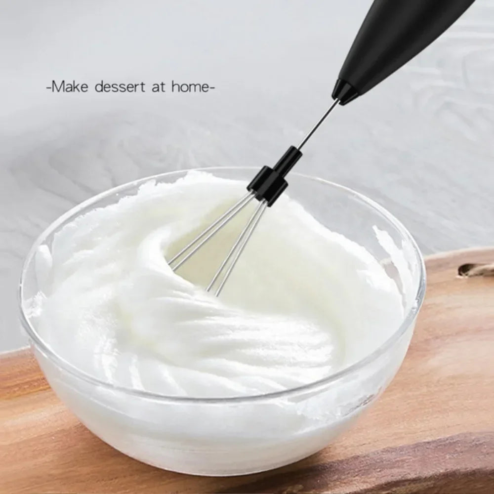 Powerful Electric Milk Frother, Handheld Mini Whisk for Coffee, Latte, Cappuccino, Kitchen Tools, Household Essentials
