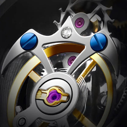 AESOP Mens Luxury Real Flying Tourbillon Mechanical Sapphire Waterproof Watch Skeleton Watches for Men Wristwatches Male 2025 A