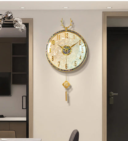 Large Luxury Wall Clocks Modern Cute Restaurant Nordic Fashion Wall Watch Creative Round Relogio De Parede Home Decoration RELUX.STORE