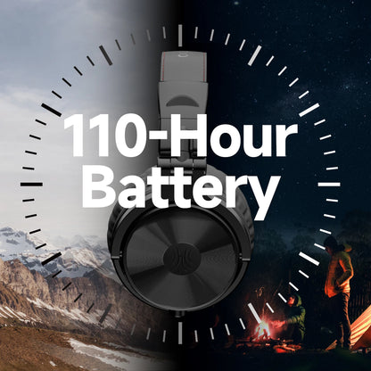 Oneodio Pro C Wireless Headphones 110H PlayTime, Bluetooth 5.2, Foldable Comfortable Fit, Deep Bass Stereo Earphones with Mic