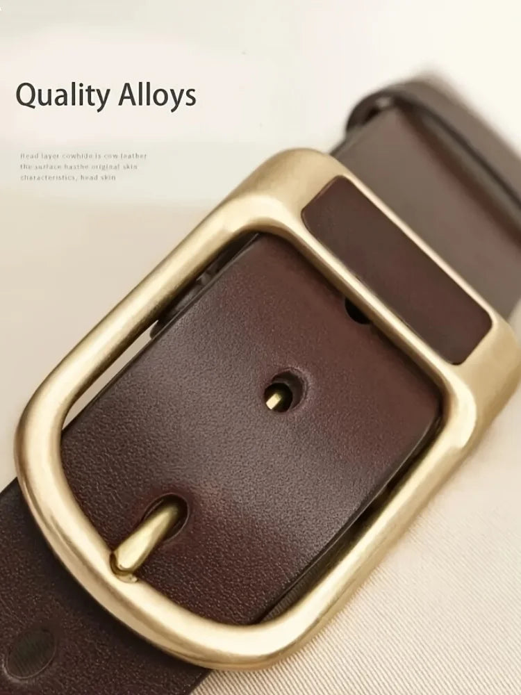 Men's Trendy Casual Belt For Men Coboy Style Belts Pin Buckle Belt Jeans Retro Belt Business Casual Belt RELUX.STORE