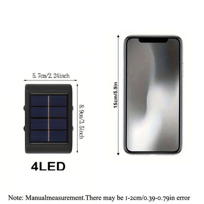 1pc 2/4/6/8/10/12LEDs Solar LED Wall Lights, Outdoor Wall Lamp For Garden, Patio, Ambient Light RELUX.STORE