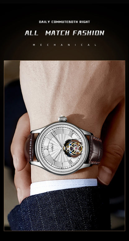 AESOP Official Watch Store Flying Tourbillon Movement Mechanical Wristwatches Skeleton Watches for Menes Luxury Waterproof 2025A