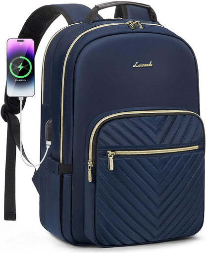 Laptop Backpack for Women 15.6 Inch,Cute Womens Travel Backpack Purse,Professional Laptop Computer Bag,Waterproof Work Business College Teacher Bags Carry on Backpack with USB Port,Mint Green