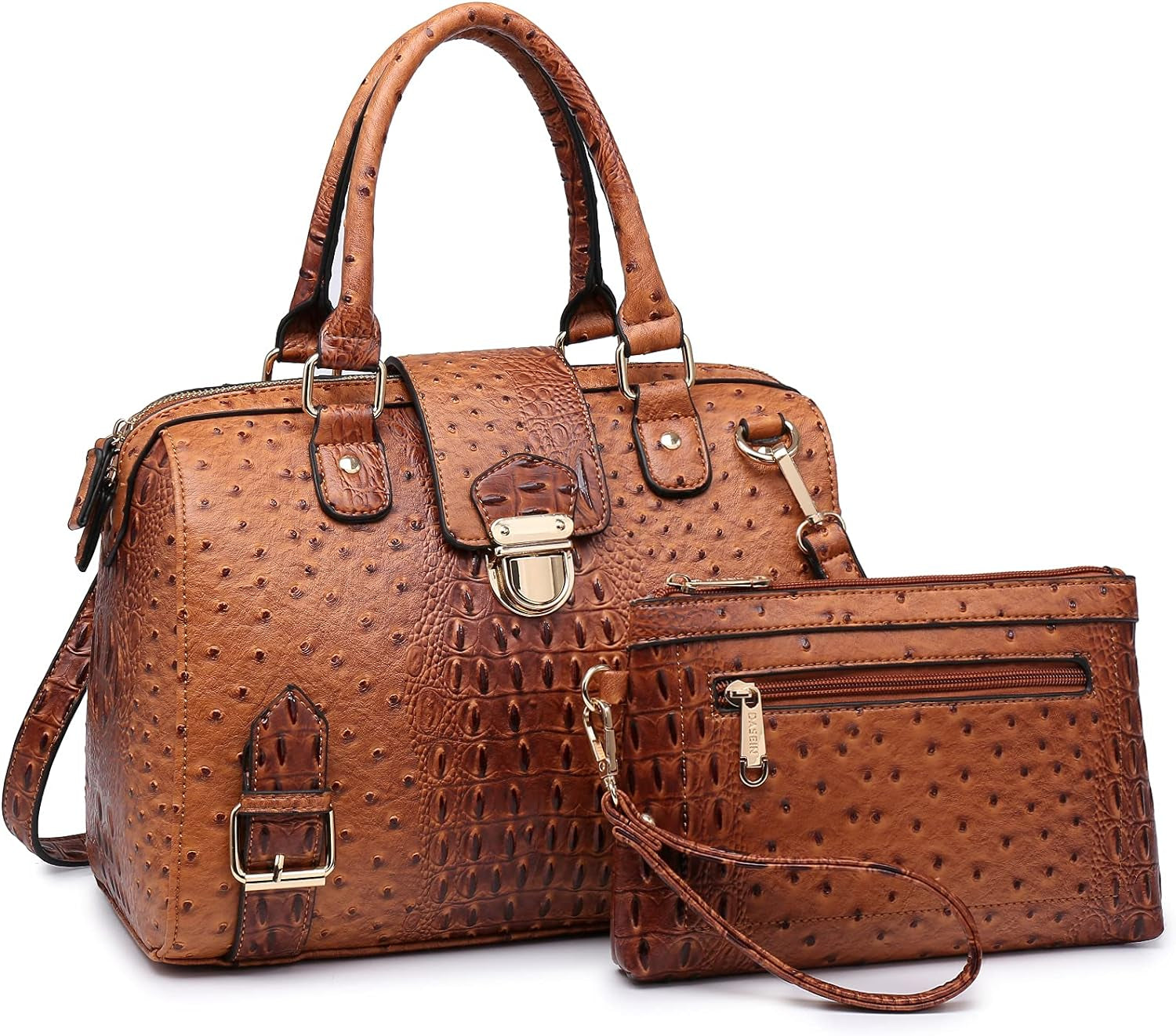 Women Barrel Handbags Fashion Satchel Bags Top Handle Shoulder Purses Vegan Leather Work Tote