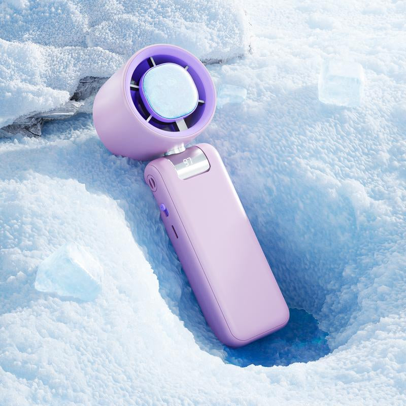 Portable Fan, 3-In-1 Mini Fans Speed 1-100, USB Rechargeable Handheld Personal Fan, 4000Mah Foldable Cooling Fan with LED Display, Ideal for Travel and Camping