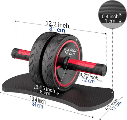 "Ab Roller Wheel – Heavy Duty Home Gym Equipment with Professional Metal Handle & Rubber Surface for Abdominal Workouts by Relux.Store" - RELUX.STORE