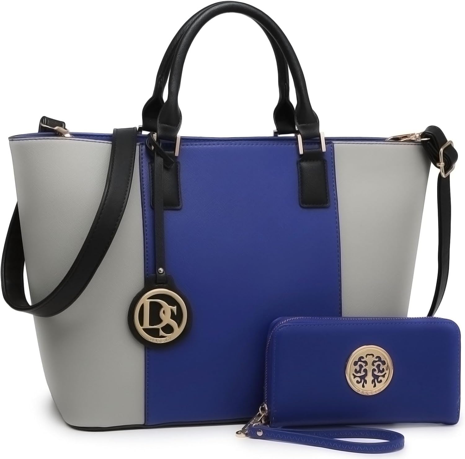 Satchel Purse Handbag for Women Large Shoulder Work Tote Bag with Matching Wallet