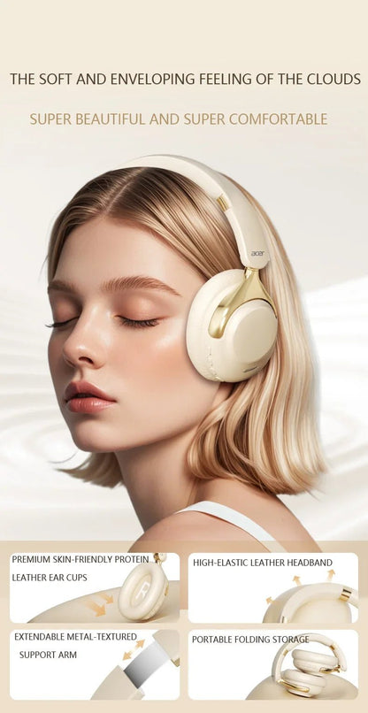 Acer OHR524 ANC Wireless Headphones – HD Mic, 360° Surround Sound, Noise - Cancelling Bluetooth Gamer & Sports Earphones - RELUX.STORE