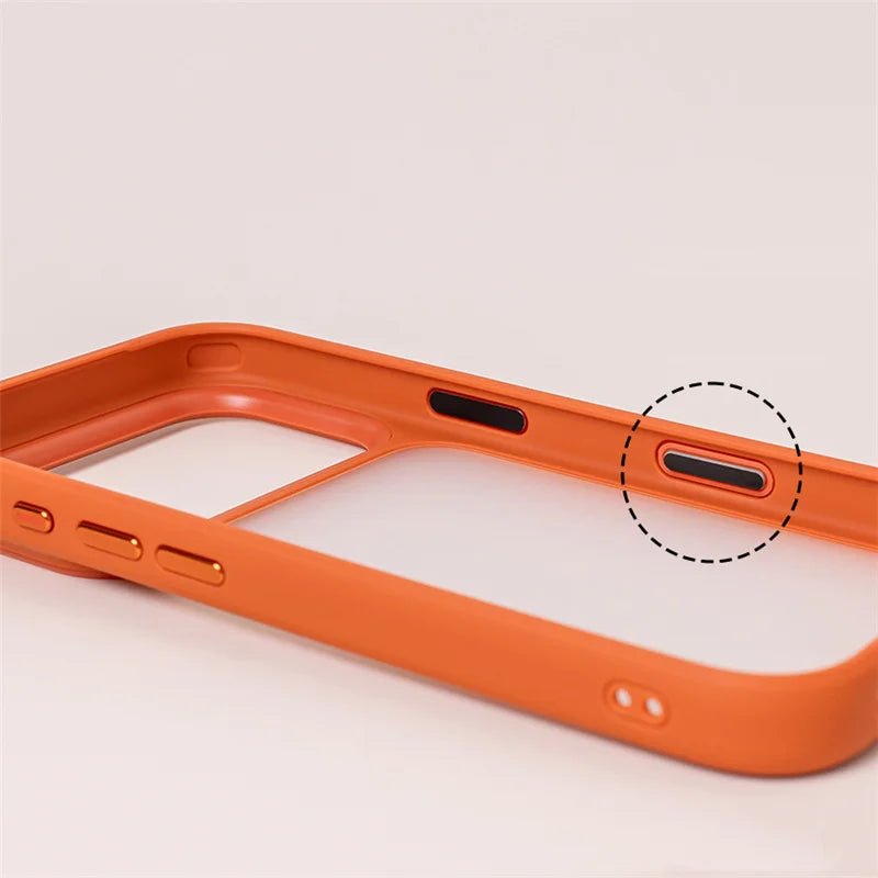 "Active Touch Camera Button Matte Armor Case for iPhone 17 / 17 Pro Max / 17 Air / 16 Pro / 15 – Translucent Hybrid Shockproof Hard Cover" - RELUX.STORE