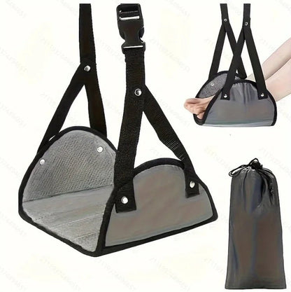 “Adjustable Travel Foot Hammock – Portable Leg Rest for Airplane, Car, Office, and Home, Comfortable Hanging Foot Support Pads” - RELUX.STORE