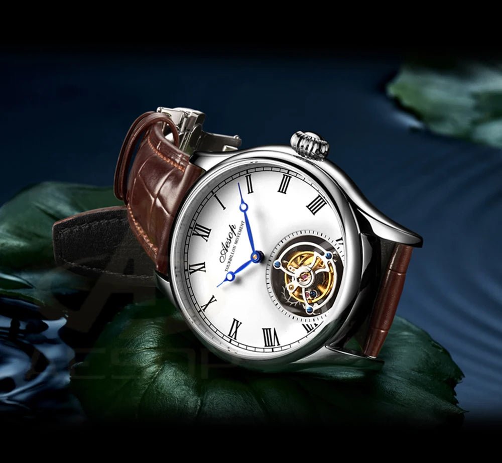 Aesop Real Flying Tourbillon Movement Mechanical Watches Luxury Watch for Men Skeleton Tourbillon Watch Sapphire Official StoreS - RELUX.STORE