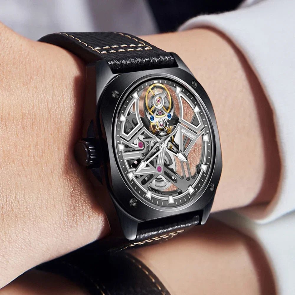 AESOP Tourbillon Watches For Men Mechanical Fashion Watch Waterproof Skeleton Tourbillon Movement Sapphire Mirror Official Store - RELUX.STORE