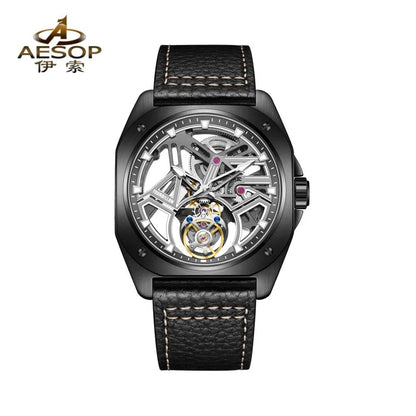 AESOP Tourbillon Watches For Men Mechanical Fashion Watch Waterproof Skeleton Tourbillon Movement Sapphire Mirror Official Store - RELUX.STORE