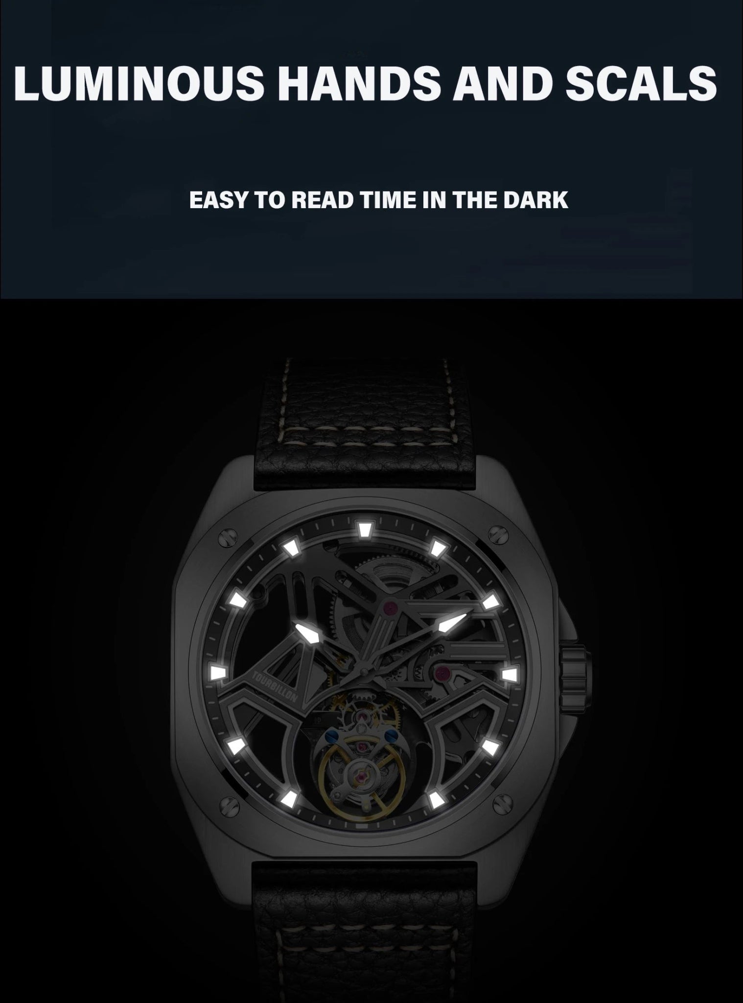 AESOP Tourbillon Watches For Men Mechanical Fashion Watch Waterproof Skeleton Tourbillon Movement Sapphire Mirror Official Store - RELUX.STORE