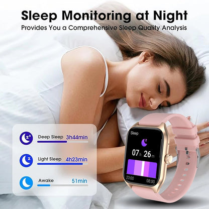 AI Voice Assistant Smart Watch for Men Women, 1.96'' HD Screen Activity Trackers with 100+Sports/ Sleep/ Heart Rate Monitor - RELUX.STORE