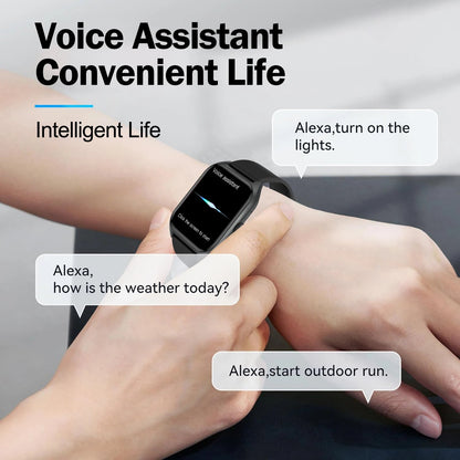 AI Voice Assistant Smart Watch for Men Women, 1.96'' HD Screen Activity Trackers with 100+Sports/ Sleep/ Heart Rate Monitor - RELUX.STORE
