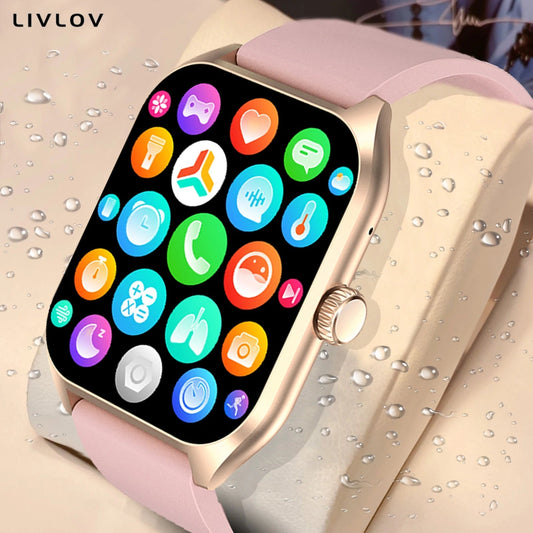 AI Voice Assistant Smart Watch for Men Women, 1.96'' HD Screen Activity Trackers with 100+Sports/ Sleep/ Heart Rate Monitor - RELUX.STORE