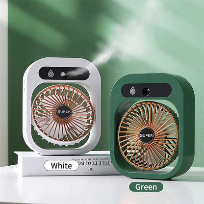 Air Conditioning Fan Desk Misting Fan Air Cooler Cooling USB Rechargeable Humidifier Portable Spray Fan With 3 Wind Speeds Mist Fan For Home - RELUX.STORE