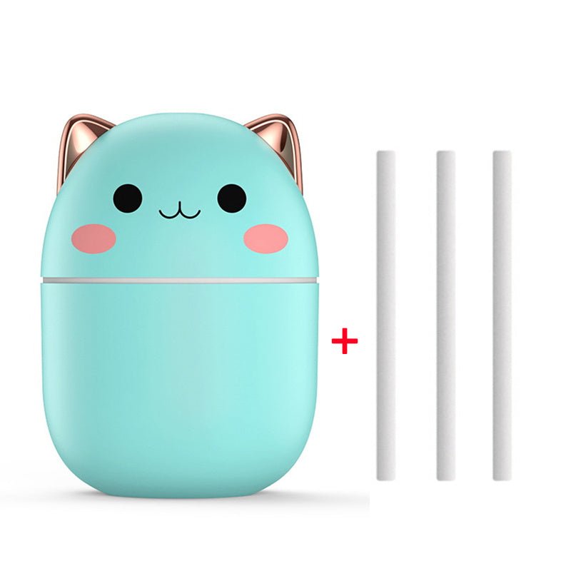 Air Humidifier Cute Cat Ultra - Silent USB Office Household Bedroom Car Aromatherapy Air Purifier With Led Cool Mist Spray - RELUX.STORE