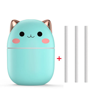 Air Humidifier Cute Cat Ultra - Silent USB Office Household Bedroom Car Aromatherapy Air Purifier With Led Cool Mist Spray - RELUX.STORE
